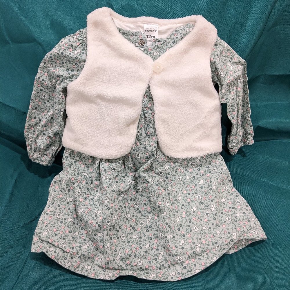 carters dress and vest 12 Months
